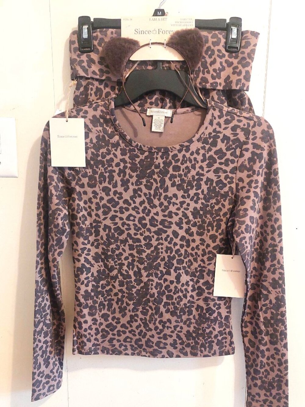Since & Forever Leopard Print Set with Ears